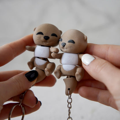 Flexi Baby Otter | Matching Keychains That Hold Hands