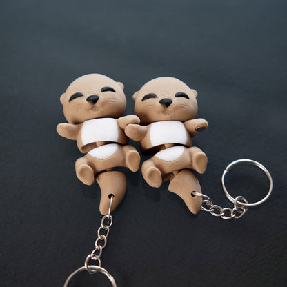 Flexi Baby Otter | Matching Keychains That Hold Hands