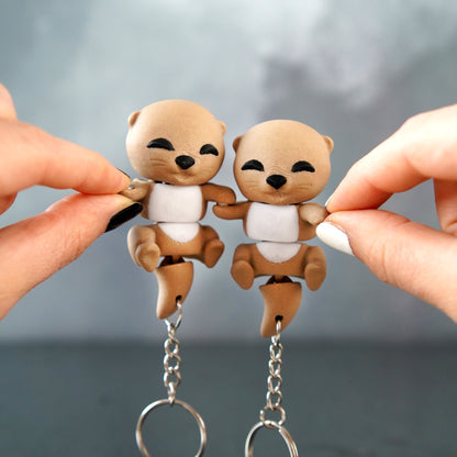 Flexi Baby Otter | Matching Keychains That Hold Hands