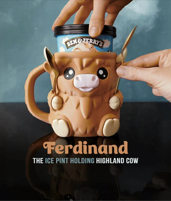 Ferdinand the Highland Cow | Ice Cream Pint Holder
