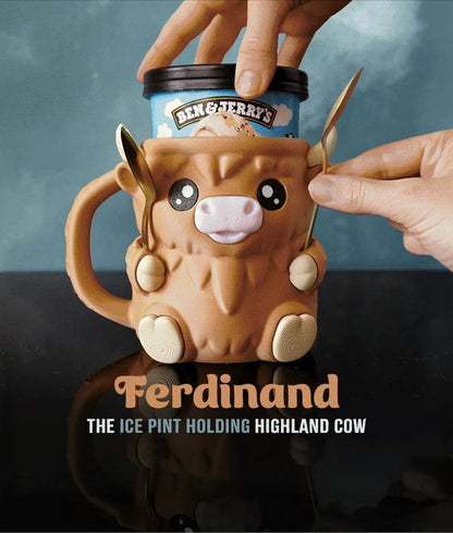 Ferdinand the Highland Cow | Ice Cream Pint Holder