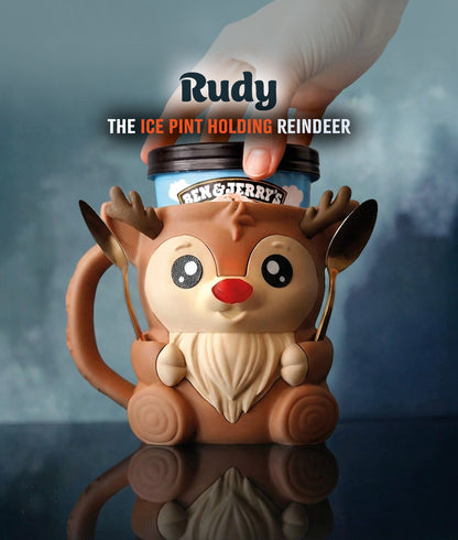 Rudy the Reindeer | Ice Cream Pint Holder