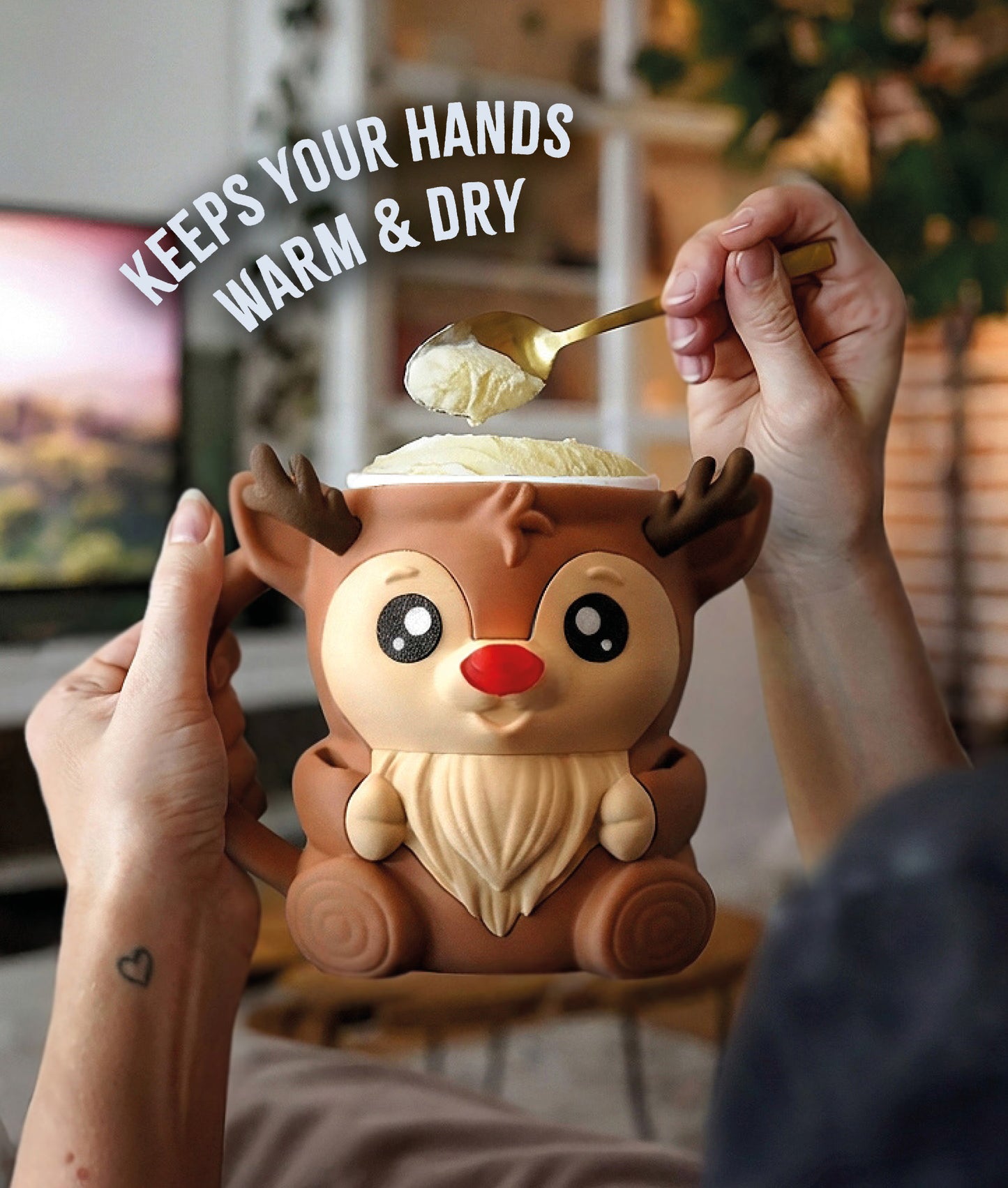 Rudy the Reindeer | Ice Cream Pint Holder