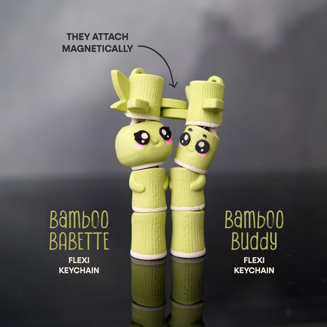 Flexi Bamboo Buddies | Matching Keychains That Hold Hands