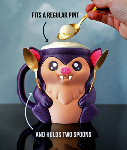 Bramble the Bat | Ice Cream Pint Holder