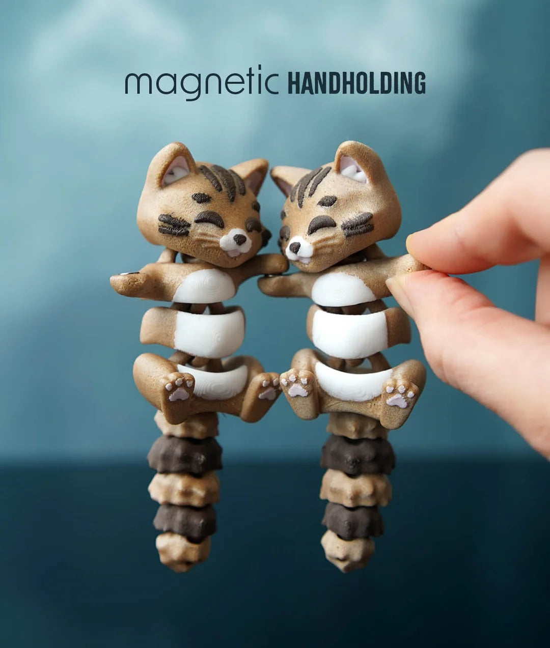 Flexi Cat | Matching Keychains That Hold Hands