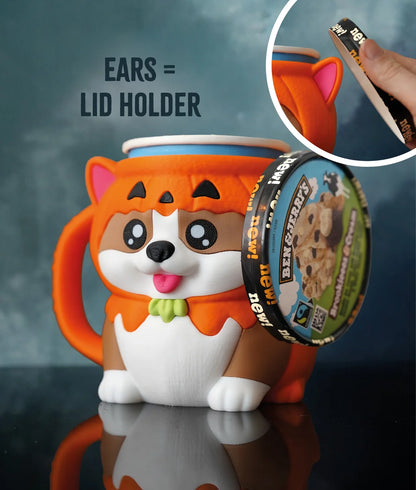 Kevin the Corgi | Ice Cream Pint Holder