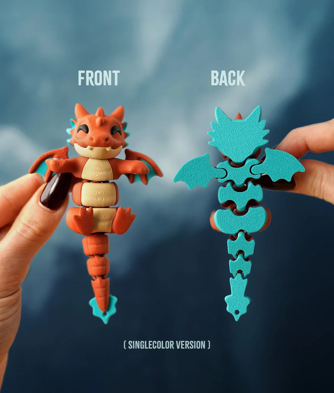Flexi Dragon | Matching Keychains That Hold Hands