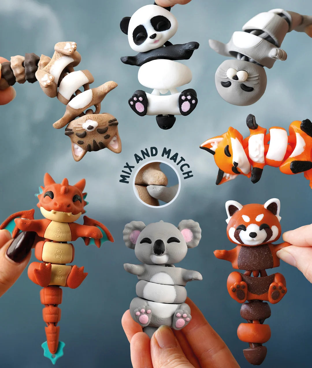 Flexi Dragon | Matching Keychains That Hold Hands