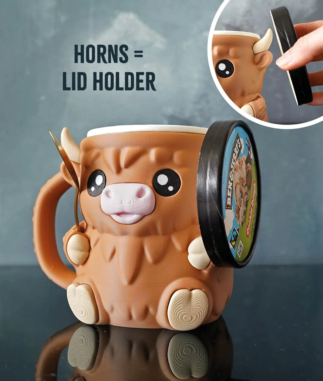 Ferdinand the Highland Cow | Ice Cream Pint Holder