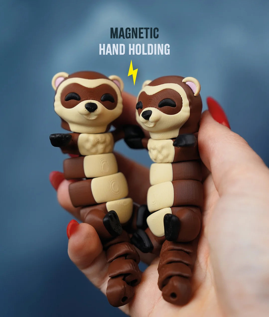 Flexi Ferret | Matching Keychains That Hold Hands