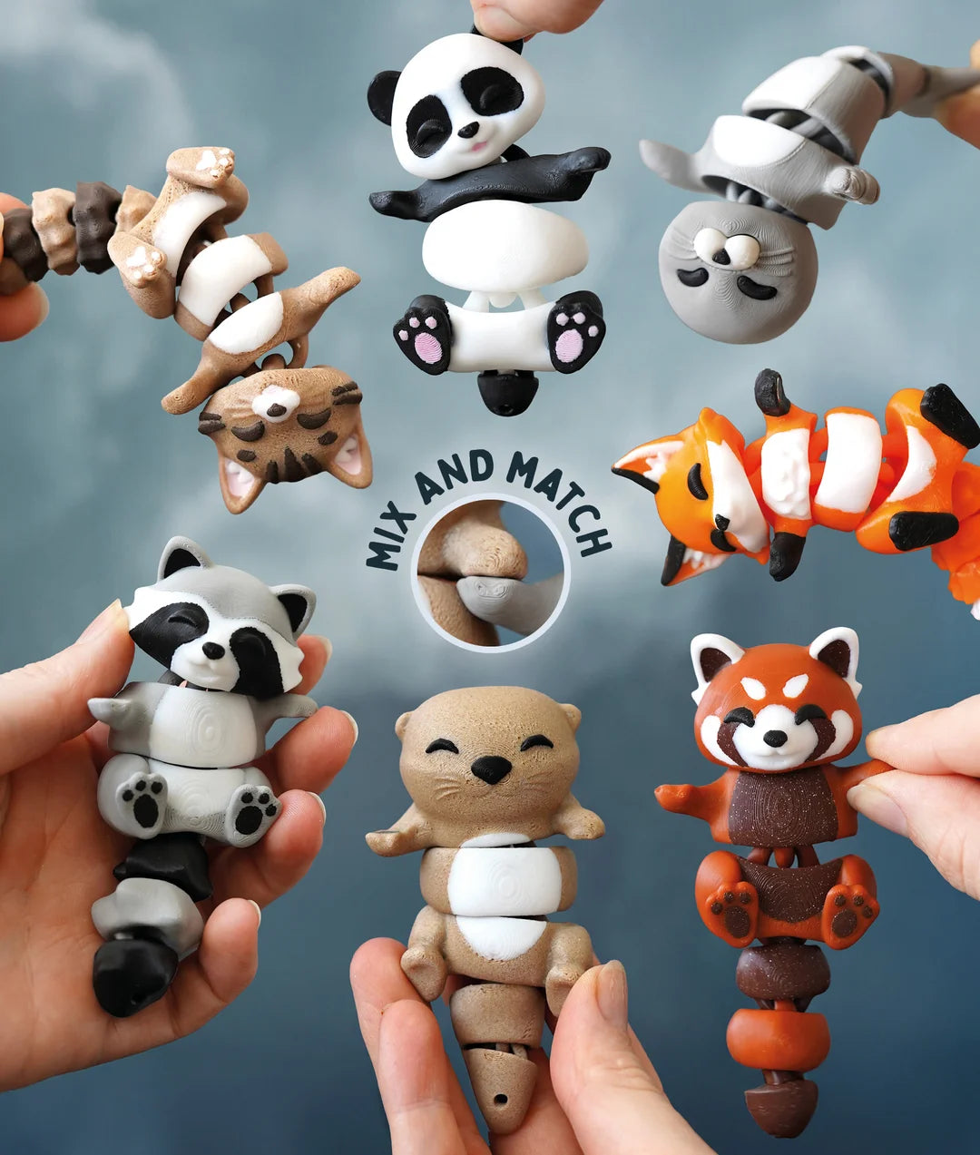 Flexi Otter | Matching Keychains That Hold Hands