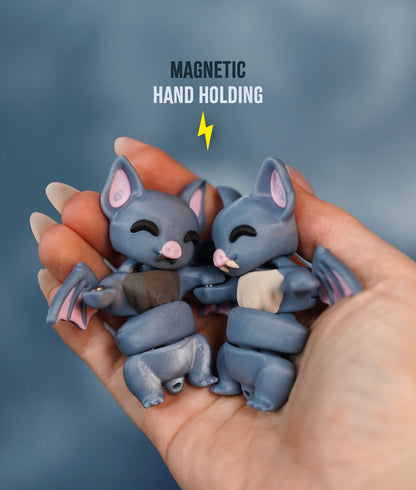 Flexi Bat | Matching Keychains That Hold Hands