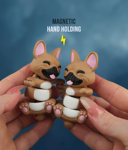 Flexi French Bulldog | Matching Keychains That Hold Hands