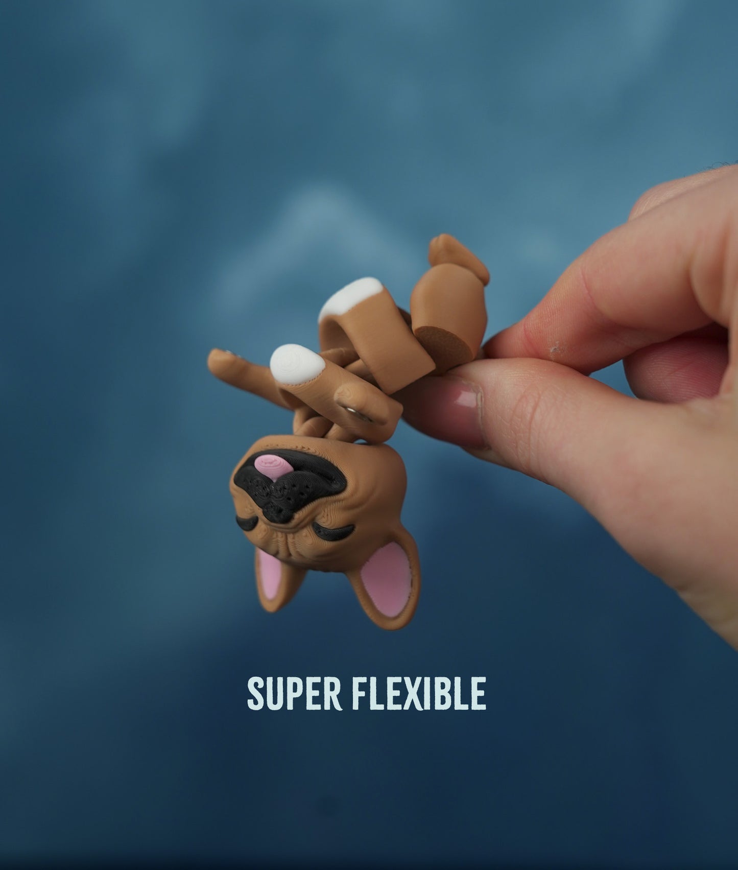 Flexi French Bulldog | Matching Keychains That Hold Hands