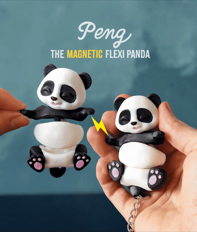 Flexi Panda | Matching Keychains That Hold Hands