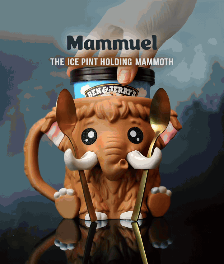Mammuel the Mammoth | Ice Cream Pint Holder