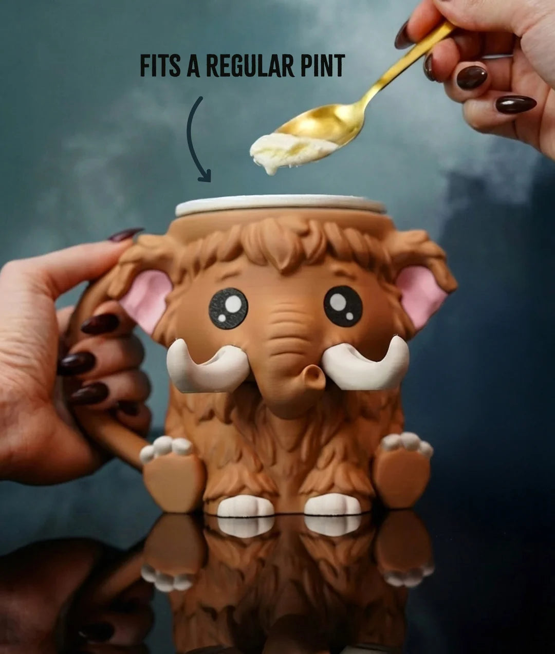 Mammuel the Mammoth | Ice Cream Pint Holder