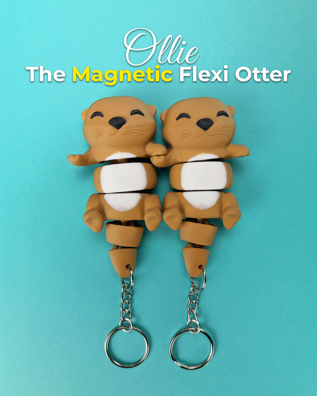 Flexi Otter | Matching Keychains That Hold Hands