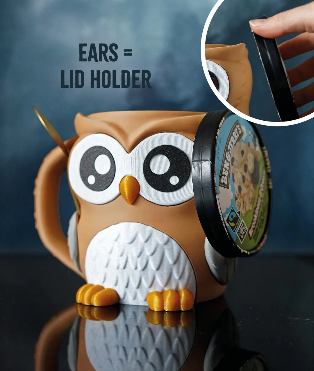 Owlfonso the Owl | Ice Cream Pint Holder