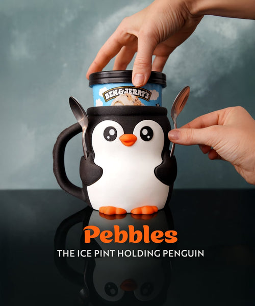 Pebbles the Penguin | Ice Cream Pint Holder