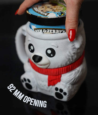 Pawblo the Polar Bear | Ice Cream Pint Holder
