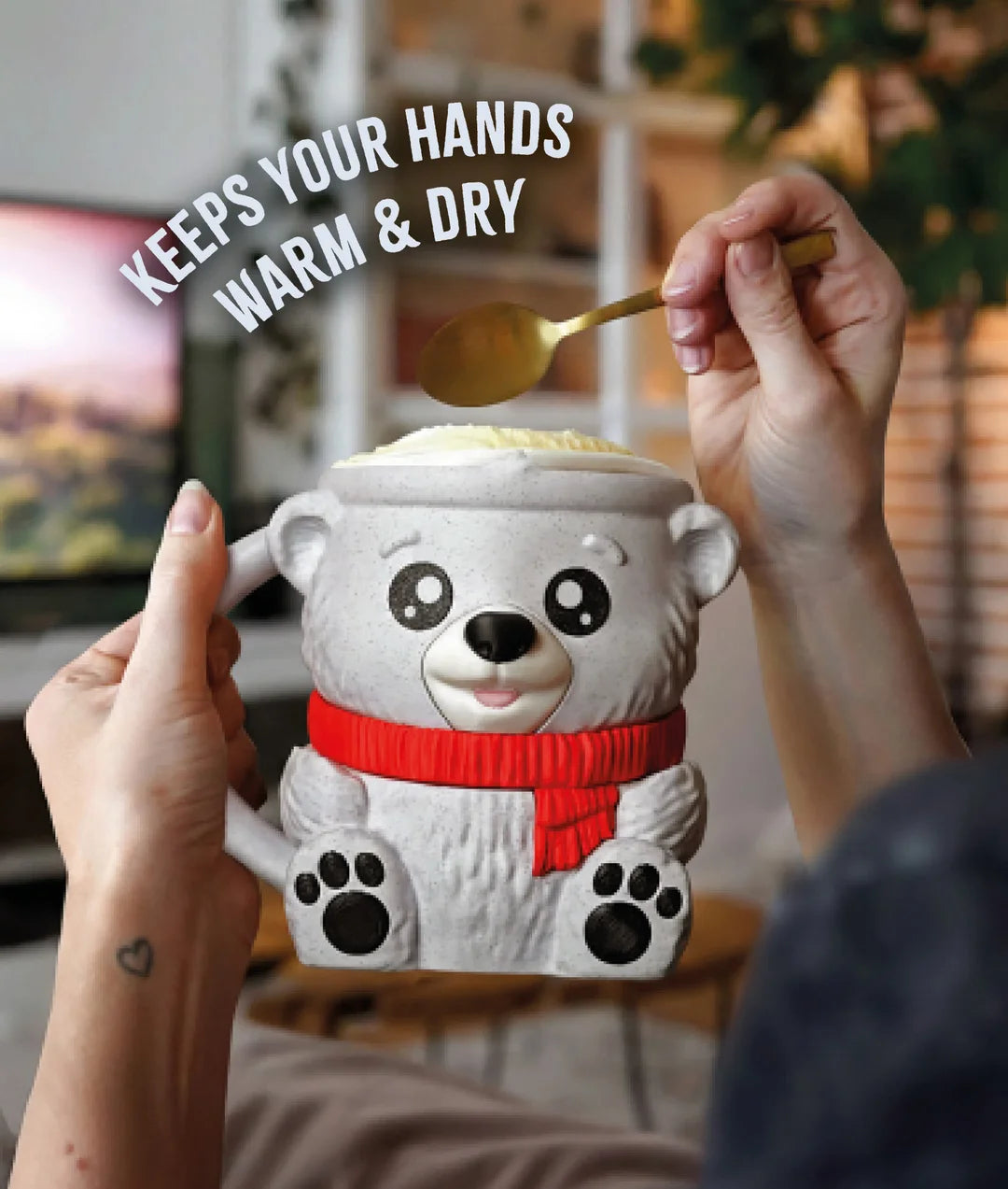 Pawblo the Polar Bear | Ice Cream Pint Holder