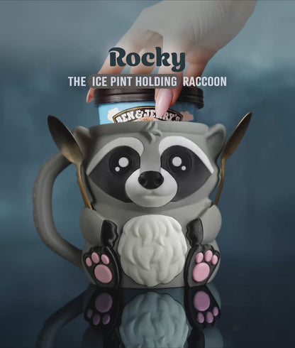 Rocky the Raccoon | Ice Cream Pint Holder