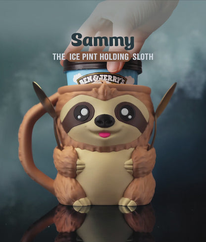 Sammy the Sloth | Ice Cream Pint Holder