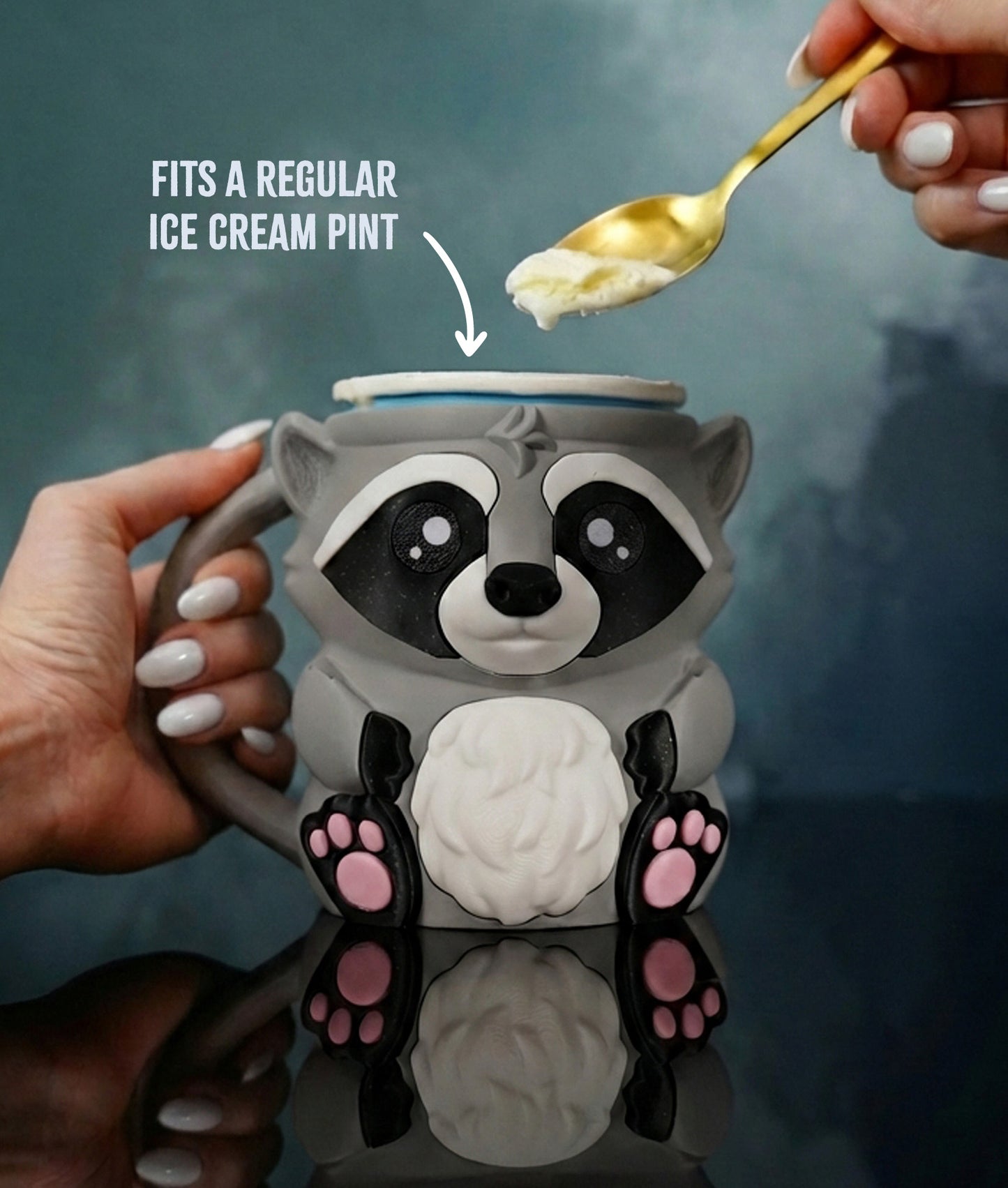 Rocky the Raccoon | Ice Cream Pint Holder