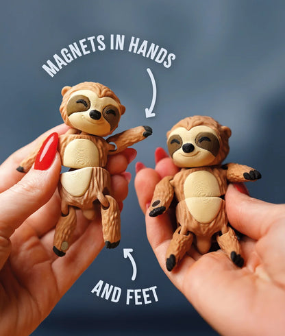 Flexi Sloth | Matching Keychains That Hold Hands