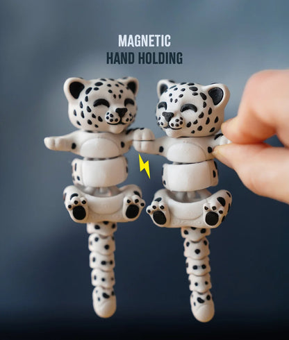Flexi Snow Leopard | Matching Keychains That Hold Hands